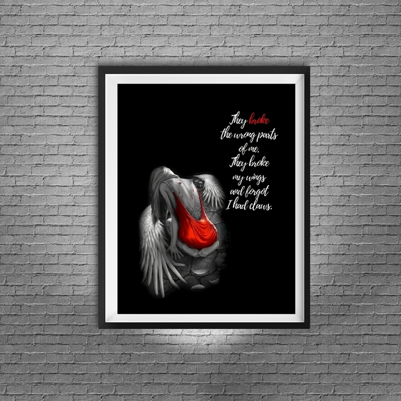 Fallen Angel Quoted Print - Picture 1 of 1